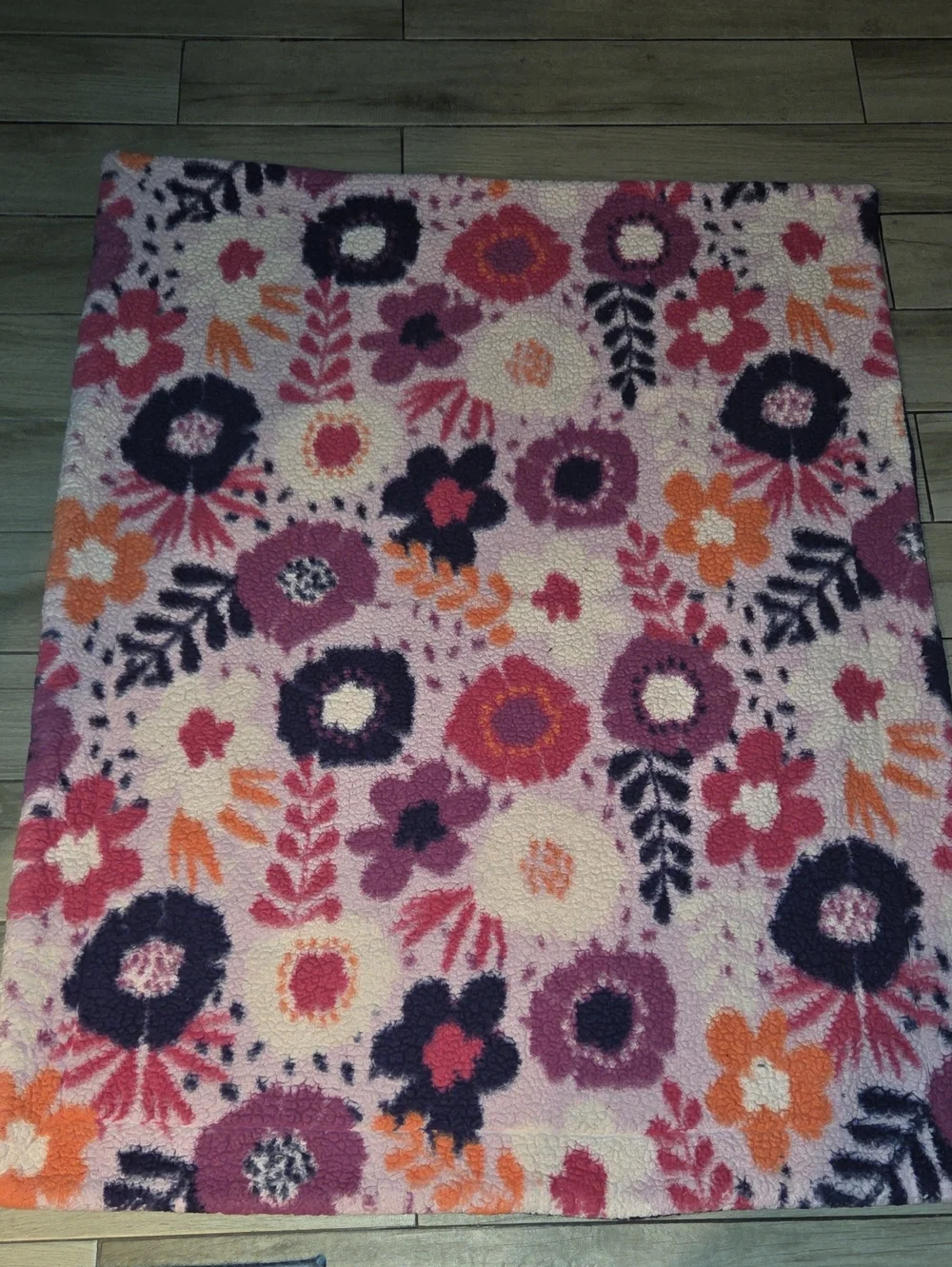Floral Plush Fleece Blanket 36x48